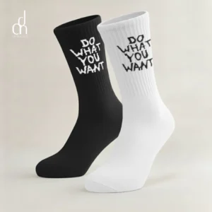 Unisex Crew Socks with Word DWYW Series Motif