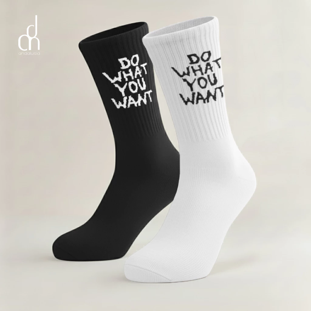 Unisex Crew Socks with Word DWYW Series Motif
