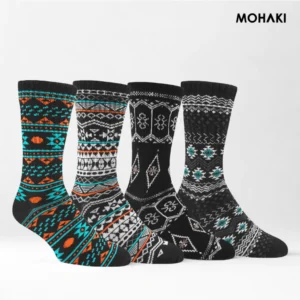 Adult Tribal Obsidian Series Calf Length Socks