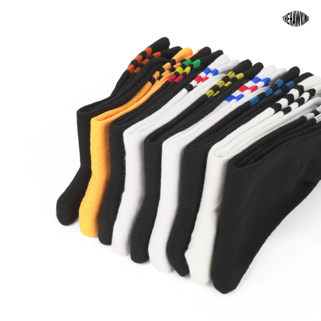 Oldschool Unisex Mid Calf Motif Three-Stripes Series - Ảnh 2